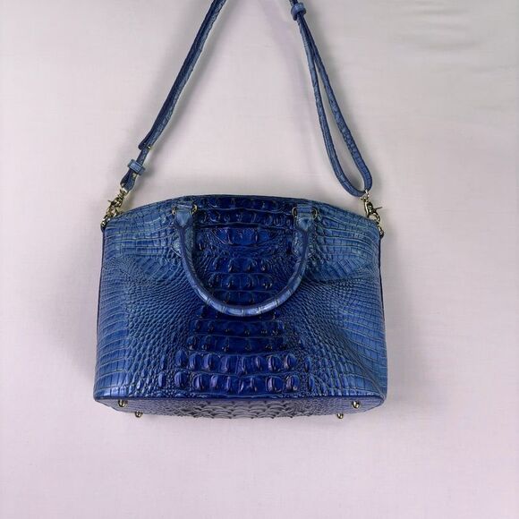 Brahmin Handbags - Brahmin Blue Embossed Satchel